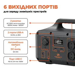 Портативне джерело живлення KPS-800PX(PGH500P-S) Kraft (42-00059) - мініатюра 3