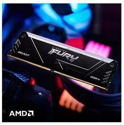 Пам'ять ПК Kingston DDR4 16GB 3200 FURY Beast RGB - мініатюра 5