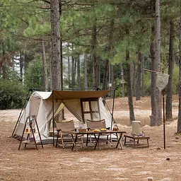 Намет Naturehike CNH22ZP029 з навісом світлий коричневий - мініатюра 2