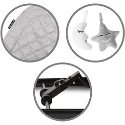 Крісло-гойдалка Kidwell Laro Full Grey/Black - мініатюра 2