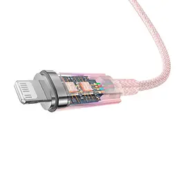 Кабель Baseus Explorer Series Fast Charging Cable with Smart Temperature Control Cable Type-C to Lightning 20W 1m CATS010204 Pink - мініатюра 4