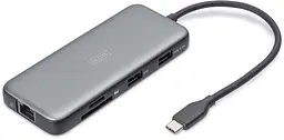 Кардрідер док-станція USB-C HDMI/2xUSB-A/USB-C/SD/MicroSD/RJ54 Digitus70914 - мініатюра 1