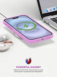 Силиконовый чехол с MagSafe для Apple iPhone 16 Plus, ICON2 MagCase, фиолетовый, противоударный, панель с мягкой подкладкой, защита всего корпуса, поддержка беспроводной зарядки, совместим с защитными стеклами и пленками, ArmorStandart (ARM80187) - мініатюра 9