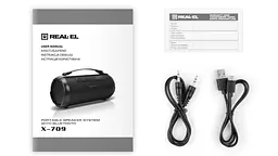 Портативна акустика Real-El X-709 Black [82785] - мініатюра 8