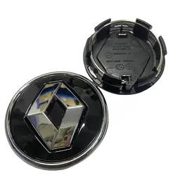 Ковпак колеса Renault фон чорний логотип срібло 57 мм пластик 1 шт OEM 8200043899 (ковпачок)