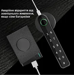 Біометричний розумний кодовий смарт замок на міжкімнатні двері Badodo Security 196 (100998) - мініатюра 6