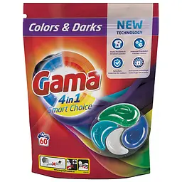 Капсули для прання Gama Color & Darks 4 в 1 для кольорової та темної білизни 60 шт. (8435495831310/8435495836759)
