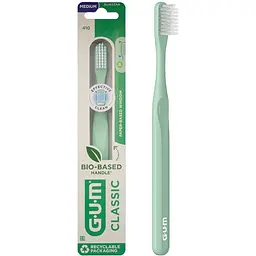Зубна щітка GUM Classic Bio-Based Handle компактна середня бірюзова