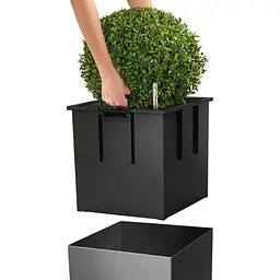 Вазон Lechuza Cube Premium 30/30/30 антрацит (16463) - мініатюра 4