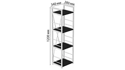 Етажерка 4/34 Серії Коннект 120x34x28 білий ДСП Сосна Кембра 16мм FRD-104282 - мініатюра 5