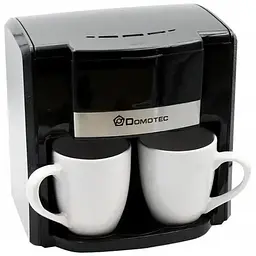 Кофеварка Domotec MS-0705 капельная 500 Вт 2 чашки черная