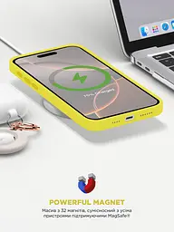 Силиконовый чехол с MagSafe для Apple iPhone 16 Pro Max, ICON2 MagCase, желтый, противоударный, панель с мягкой подкладкой, защита всего корпуса, поддержка беспроводной зарядки, совместим с защитными стеклами и пленками, ArmorStandart (ARM81325) - мініатюра 9