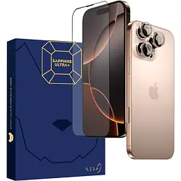 Захисне скло iLera Premium Sapphire Ultra + Corning Glass для Apple iPhone 16 Pro Max [iLPrSap16ProMX] [115635] - мініатюра 2