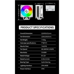 Кулер для процесора GameMax Sigma 520 Digital White (Sigma 520 Digital WH) - мініатюра 14