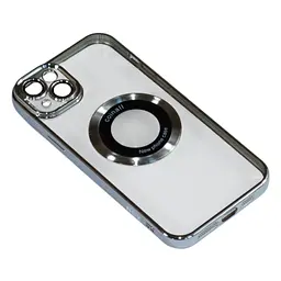 Магнітний чохол XON PhoneCase Magnetic для iPhone 14 Plus (PCMC1114200G 8055) Сірий/Прозорий