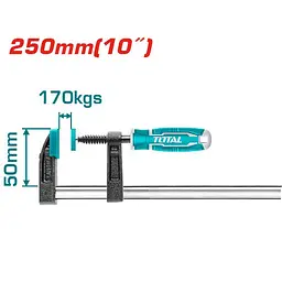 Струбцина Total THT1320503 столярна стиснення 250 мм 170 кг