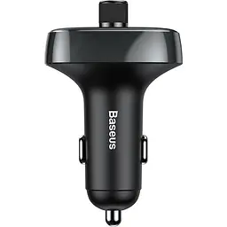 Автомобільний зарядний пристрій Baseus FM Launcher S-09 2.4A 2USB black (CCMT000301) - мініатюра 5