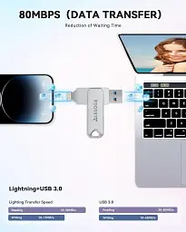 USB-накопичувач LESOGE Apple MFi Certified USB Flash Drive 128 ГБ - мініатюра 2