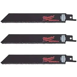 Полотно для шабельних пил Carbide Grit MILWAUKEE, 150мм, (3шт) (чавун, абразивні матеріали, фіберглас)