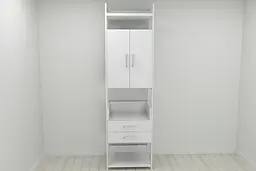 Шафа Гардероб Уні секція 5 серії Конект Ferrum-decor 220x60x50см Білий метал ДСП Білий 32 мм (FRD-104519) - мініатюра 9