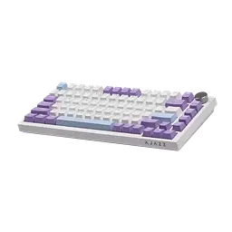 Ігрова механічна клавіатура Ajazz Ak820 / Дротове підключення / Sea Salt Switch / White Purple - мініатюра 2
