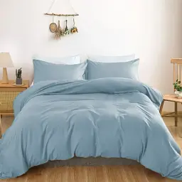 Простирадло на гумці MirSon Satin Light Pro 10-019 Gray-blue 70x140 см сіро-блакитне (2200011024271) - мініатюра 2