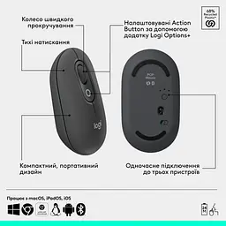 Комплект Logitech POP Icon Combo Bluetooth UA Graphite (920-013156) - мініатюра 7