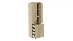 Шафа Анжело Ferrum-decor на 3 полиць з 2 дверима та 4 ящики 1900x600x380 ДСП Дуб Сонома 16 мм (FRD-104992)