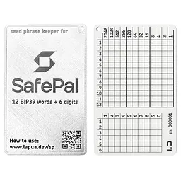 Мнемонічний планшет Lapua Seed phrase keeper for SafePal (LSPKS)