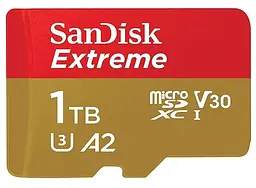 Карта пам'яті Sandisk 1TB microSDXC Extreme + SD Adapter + 1 year RescuePRO Deluxe (SDSQXAV-1T00-GN6MA)