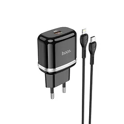 Адаптер HOCO Type-C to Lightning Cable Victorious single port charger set N24 |1Type-C, 20W/3A, PD/QC| - мініатюра 9