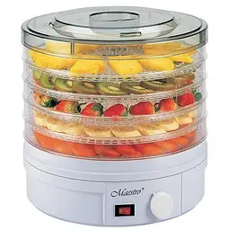 Сушарка для продуктів овочів фруктів грибів 5 секцій Maestro MR-765 10 л дегідратор - мініатюра 2