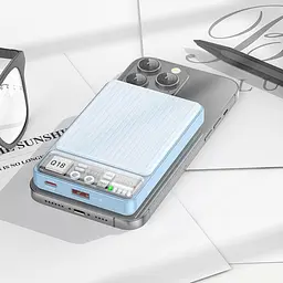 Зовнішній акумулятор Hoco Q18 Tourer MagSafe 10000mAh 22.5W Blue [605205] [112984] - мініатюра 6