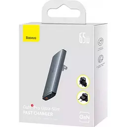 Мережевий зарядний пристрій Baseus GaN5 Pro Ultra-Slim 65W + Cable (CCGP150113) [98872] - мініатюра 7
