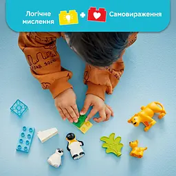 Конструктор LEGO DUPLO Сімейства диких тварин: Пінгвіни та Леви, 10 деталей (10442) - мініатюра 11