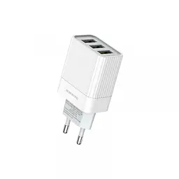 Блок живлення на 3 виходи спідниця Borofone BA40A Speedway 3USB/3A/18W QC3.0 - мініатюра 2