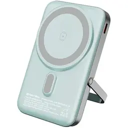 Універсальна мобільна батарея 10000 mAh, ColorWay, Aquamarine, 22.5 Вт, 2xType-C (PD3.0), бездротова зарядка MagSafe (15 Вт), LED дисплей (CW-PB100LPA2MT-WPDD)