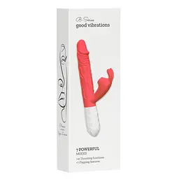 Вібратор B-Series Silicone Vibrator, силіконовий, 10 thrusting and7 Flapping Boss Series 63-00080 103506 - мініатюра 1