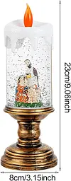 Новорічний сніжний світильник-декор LED Свічка HC-G032 ∙ Святковий LED-світильник HC-G032 з ефектом снігопаду та музикою - мініатюра 2
