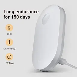 Лампа-нічник індукційна Baseus Sunshine series human body Induction Entrance light (Natural light) DGSUN-RA - мініатюра 4