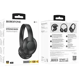 Навушники повнорозмірні Borofone BO23 Glamour BT headset чорні - мініатюра 3
