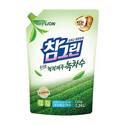 Засіб для ручного миття посуду Lion Chamgreen Зелений чай запаска 1.2 л (8801007655154)
