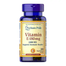 Вітамін Е Vitamin E 180 мг 400 IU 100 м'яких капсул