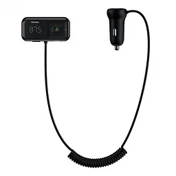 Автомобільний зарядний пристрій FM-Модулятор Baseus T-typed S-16 wireless MP3 car charger - мініатюра 2