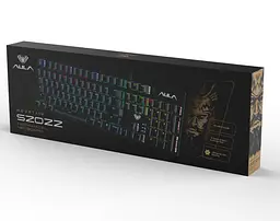 Клавіатура ігрова механічна Aula Mechanical S-2022 Black keycaps KRGD Blue switch - мініатюра 8