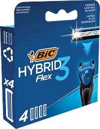 Змінні картриджі для гоління Bic Flex 3 Hybrid 4 шт.