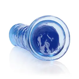 Фалоімітатор RealRock Crystal Clear 9'' 25 см (блакитний) - мініатюра 6