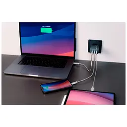 Зарядний пристрій Verbatim GaN 65 Вт, 3 порти (2xUSB-C 65 Вт / USB-A 3.0) (32201) - мініатюра 7