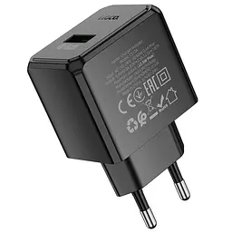 МЗП Hoco CS17A Wish QC3.0 22.5W (1USB-A) Black - мініатюра 3