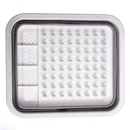 Сушарка для посуду Multi-Function Drain Rack 511 LS Силіконова складана з нековзними ніжками біла - мініатюра 2
